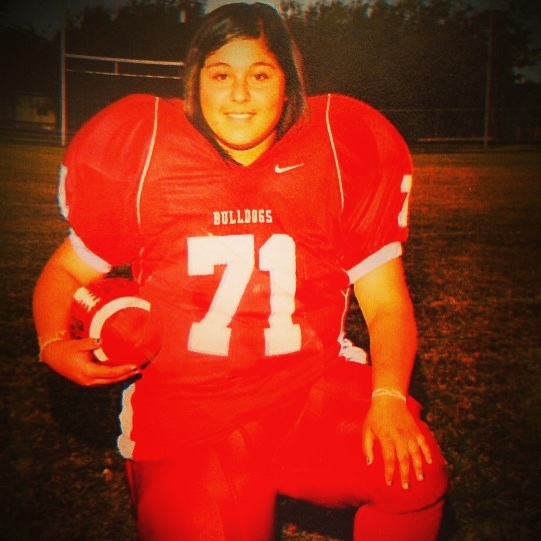 girl football player